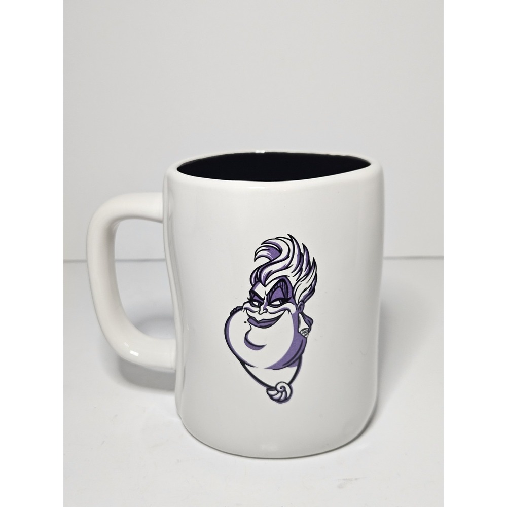 Rae Dunn Disney Villains Ursula Mug Poor Unfortunate Souls White Ceramic 20oz